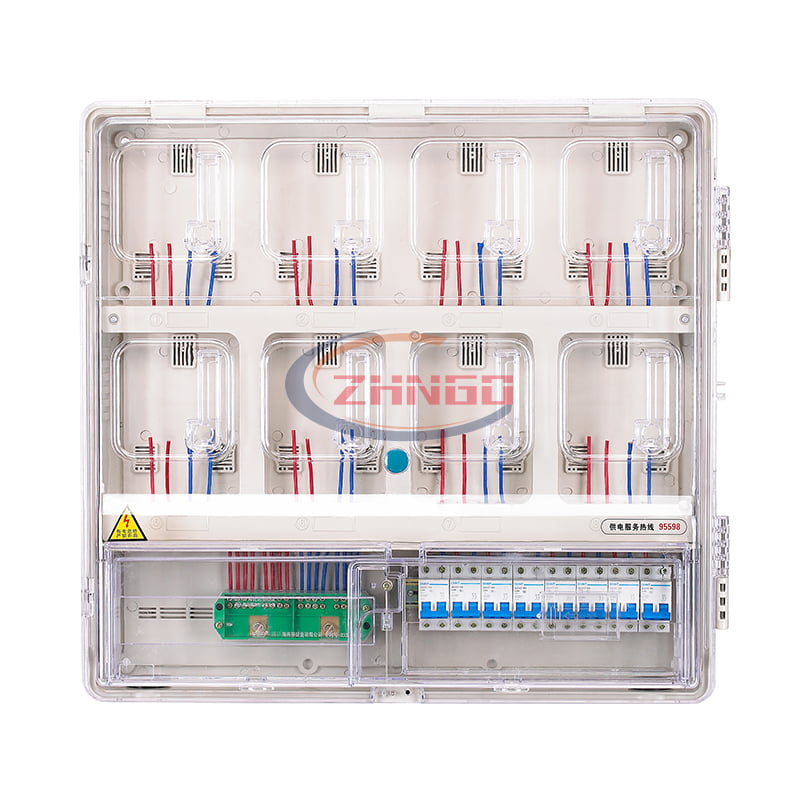 上下結構單相八表位插卡式電表箱